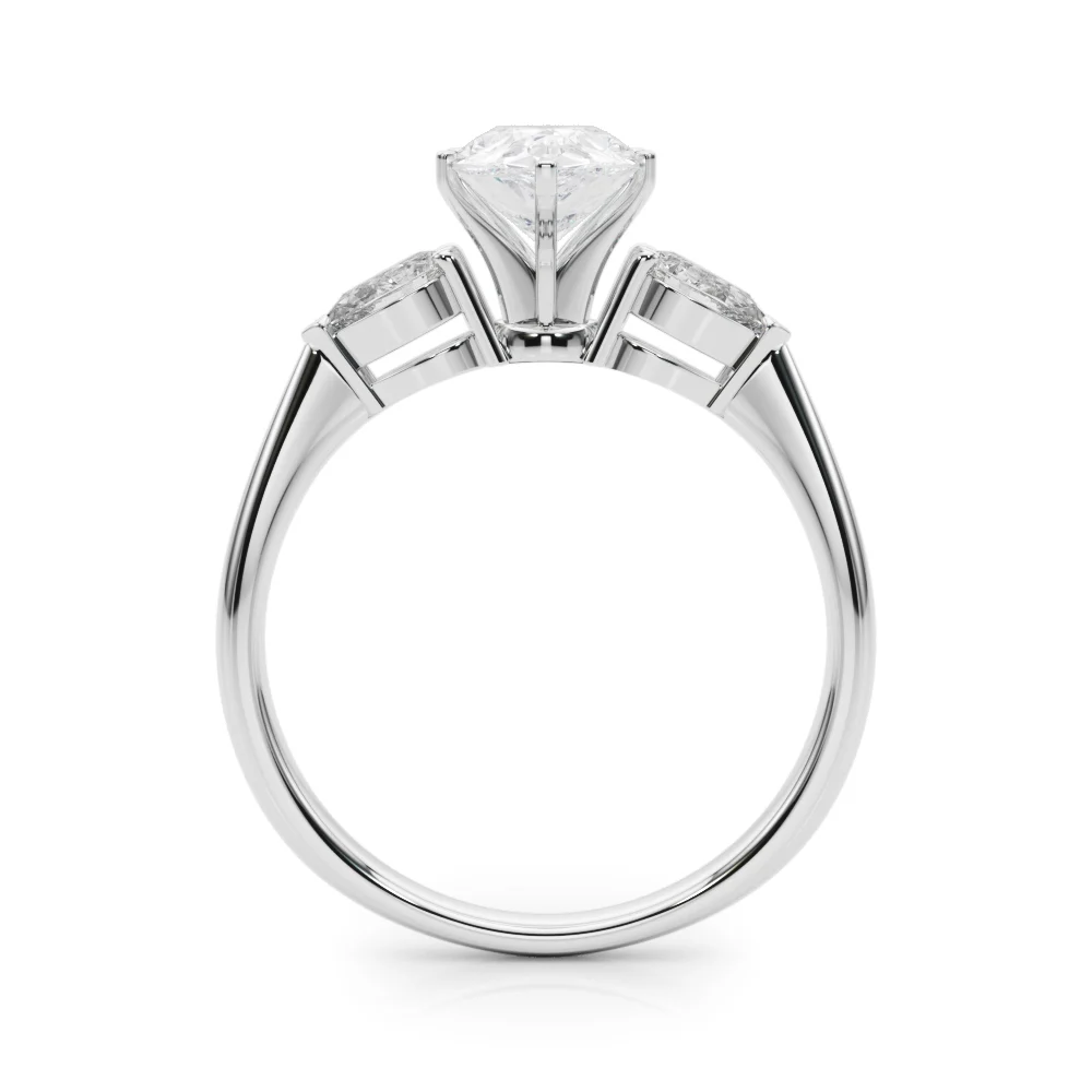 Pear Accent Three-Stone Engagement Ring - Image 89