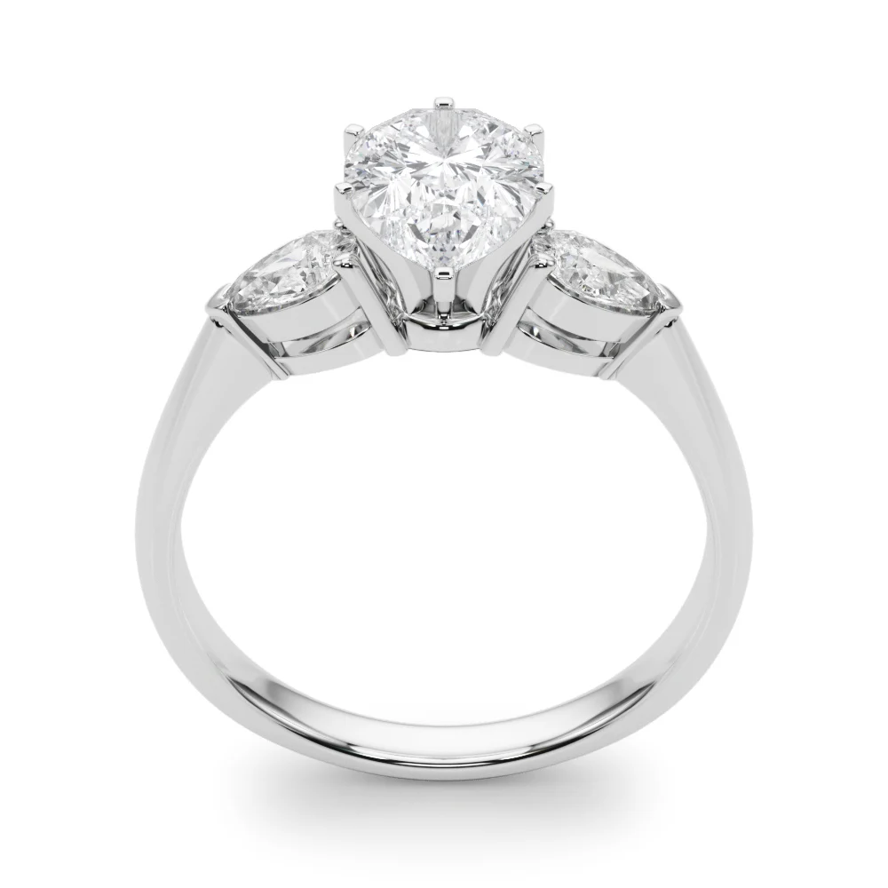 Pear Accent Three-Stone Engagement Ring - Image 92