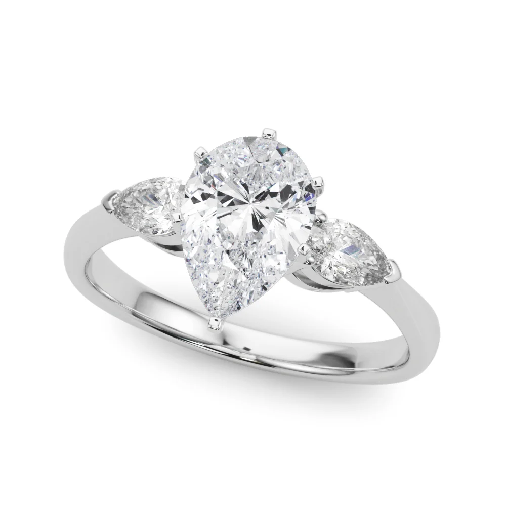 Pear Accent Three-Stone Engagement Ring - Image 88