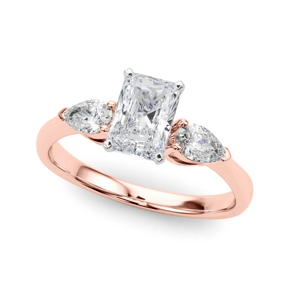 Pear Accent Three-Stone Engagement Ring - Image 39