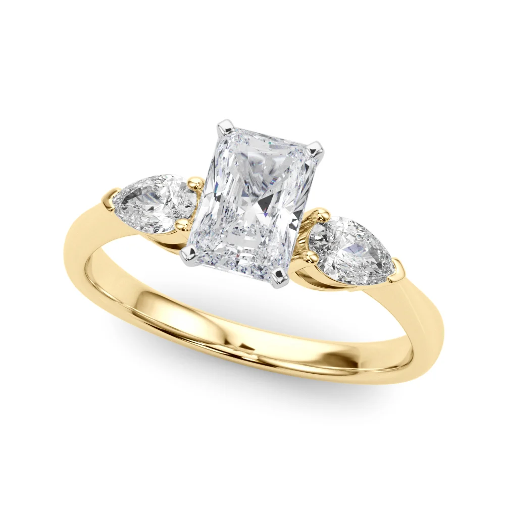 Pear Accent Three-Stone Engagement Ring - Image 35
