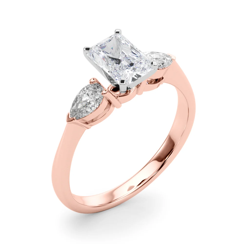 Pear Accent Three-Stone Engagement Ring - Image 42