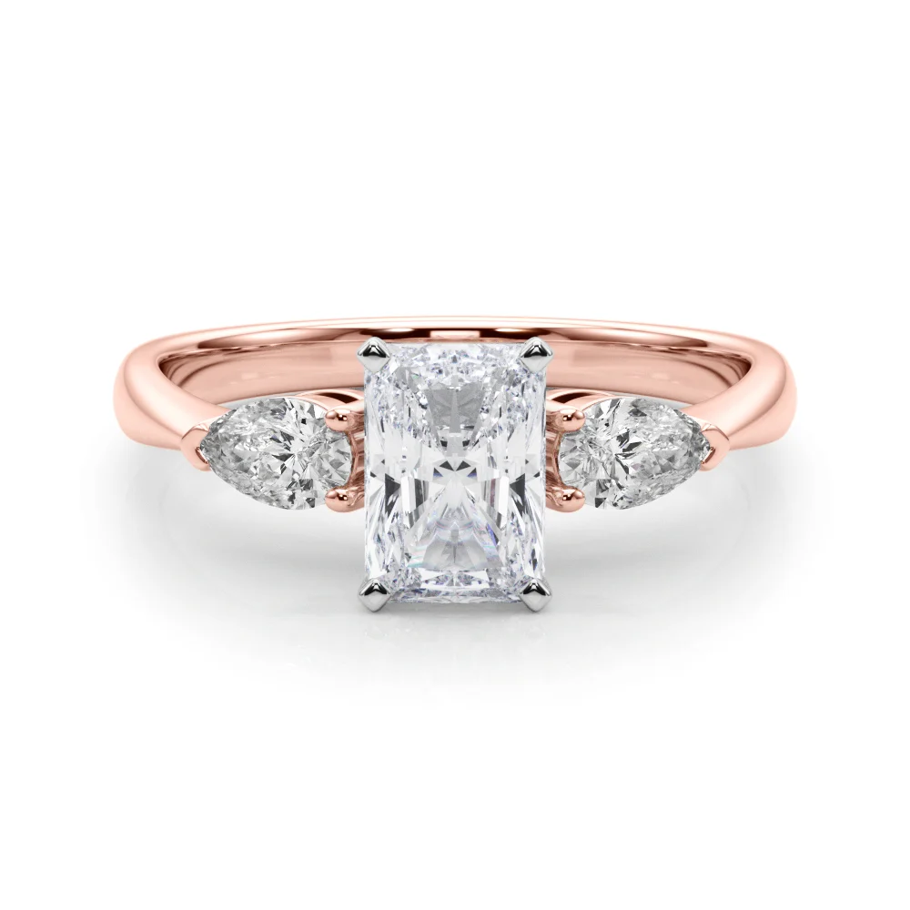 Pear Accent Three-Stone Engagement Ring - Image 41