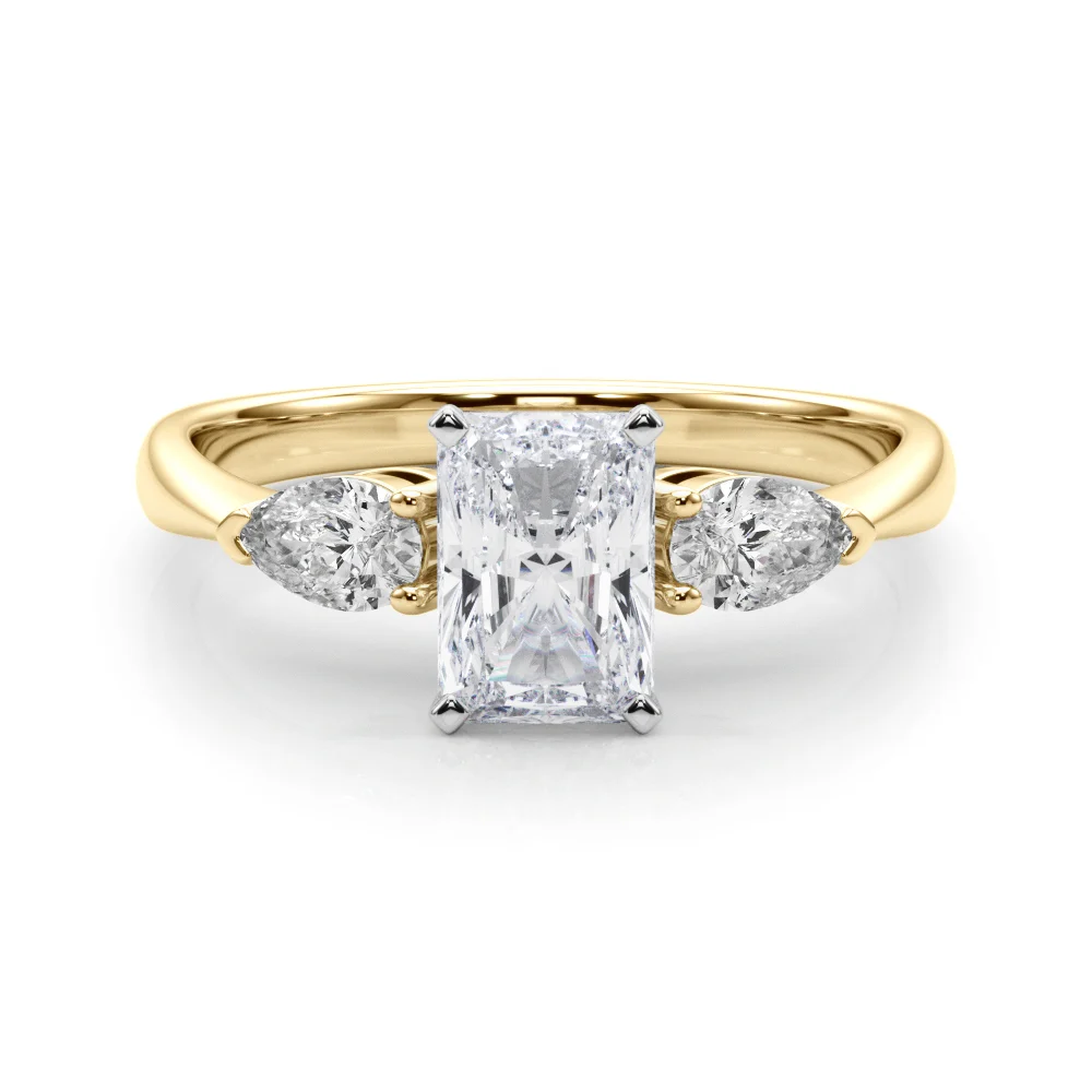 Pear Accent Three-Stone Engagement Ring - Image 37