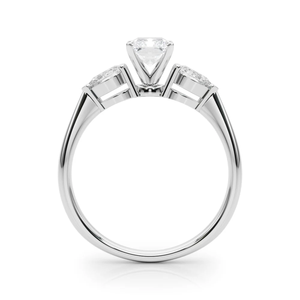 Pear Accent Three-Stone Engagement Ring - Image 32
