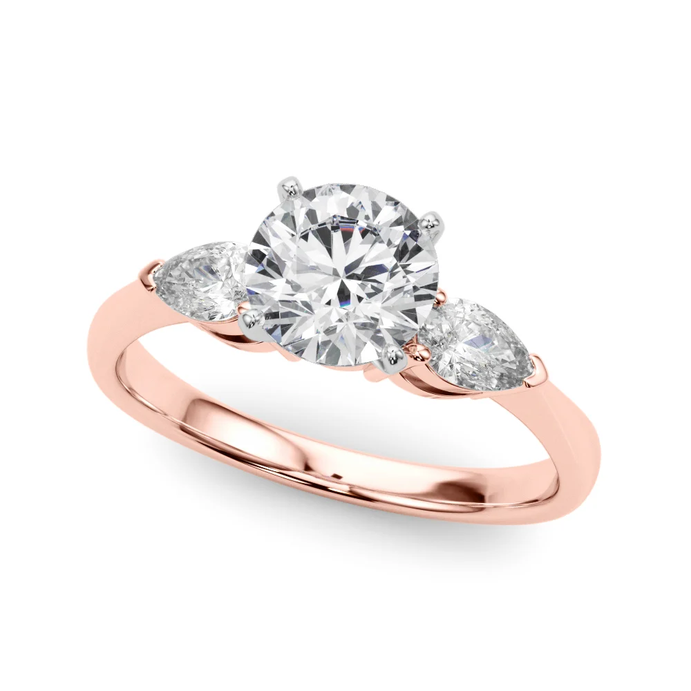 Pear Accent Three-Stone Engagement Ring - Image 11