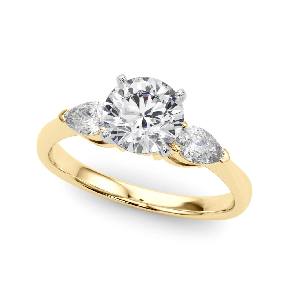 Pear Accent Three-Stone Engagement Ring - Image 6