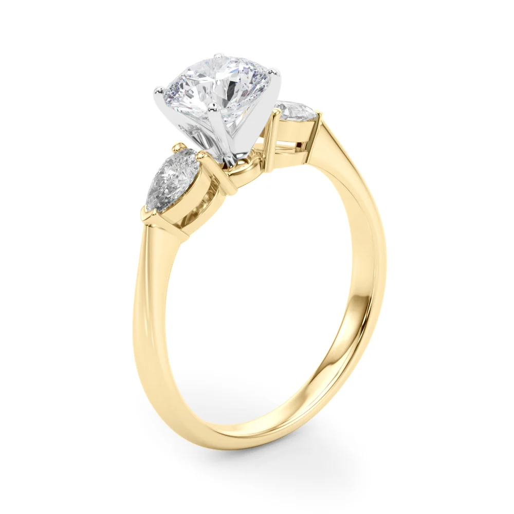 Pear Accent Three-Stone Engagement Ring - Image 9