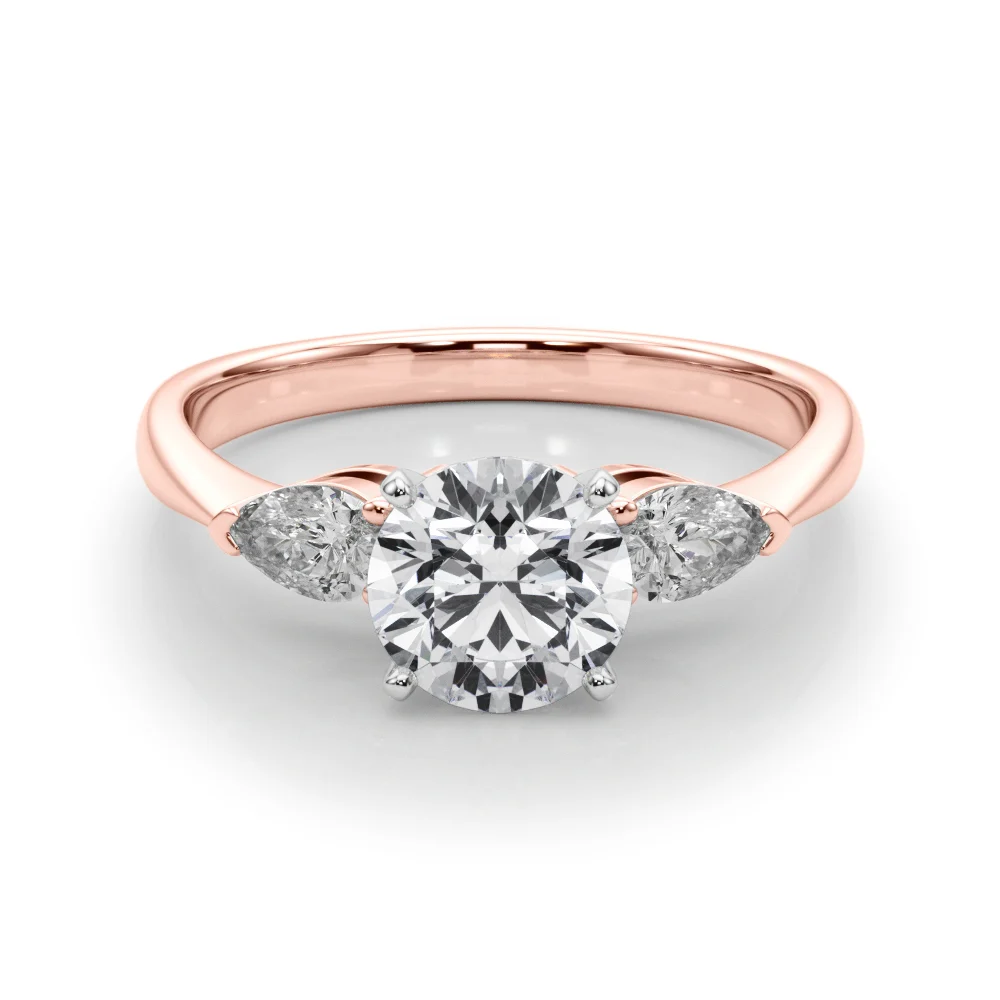 Pear Accent Three-Stone Engagement Ring - Image 13