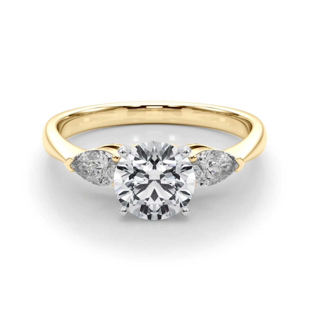 Pear Accent Three-Stone Engagement Ring - Image 8