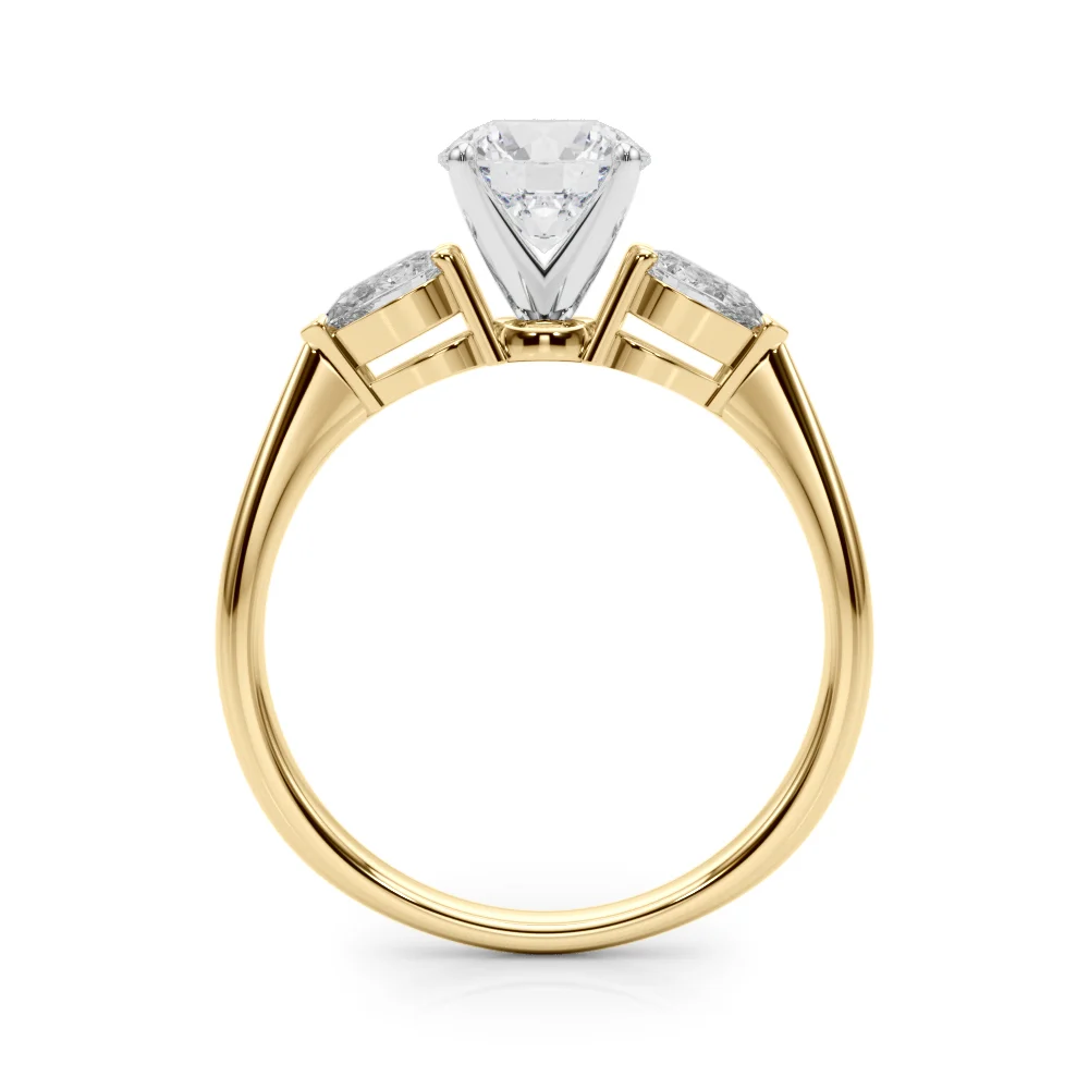Pear Accent Three-Stone Engagement Ring - Image 7