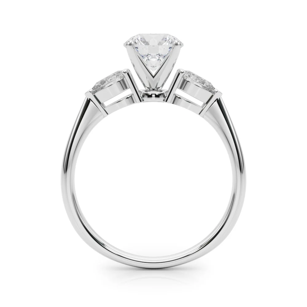 Pear Accent Three-Stone Engagement Ring - Image 2