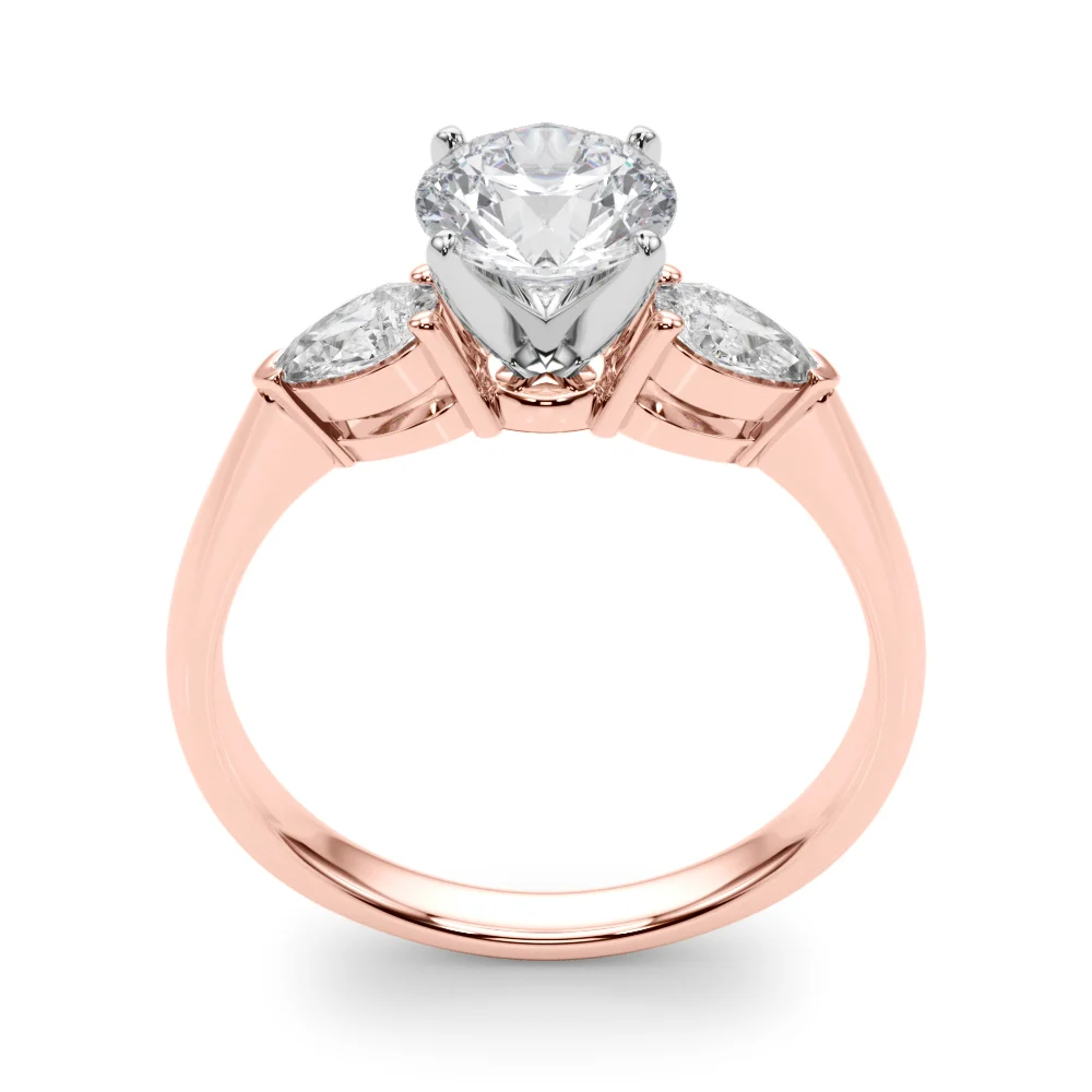 Pear Accent Three-Stone Engagement Ring - Image 15
