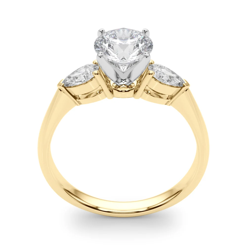 Pear Accent Three-Stone Engagement Ring - Image 10