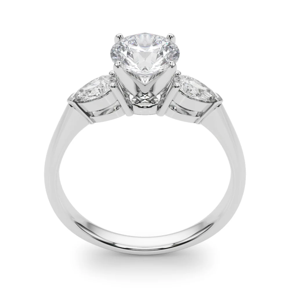 Pear Accent Three-Stone Engagement Ring - Image 5