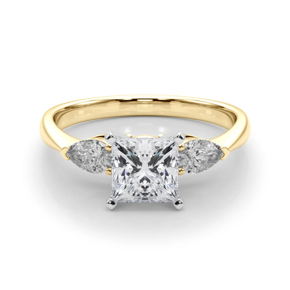 Pear Accent Three-Stone Engagement Ring - Image 80