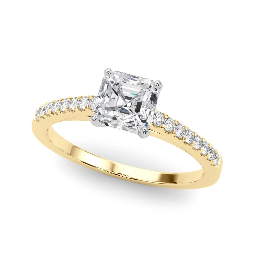 Single Row Cathedral Engagement Ring - Image 41