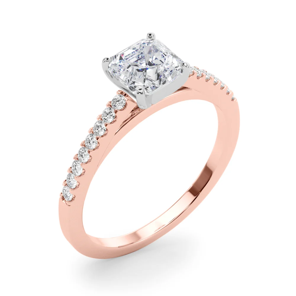 Single Row Cathedral Engagement Ring - Image 111