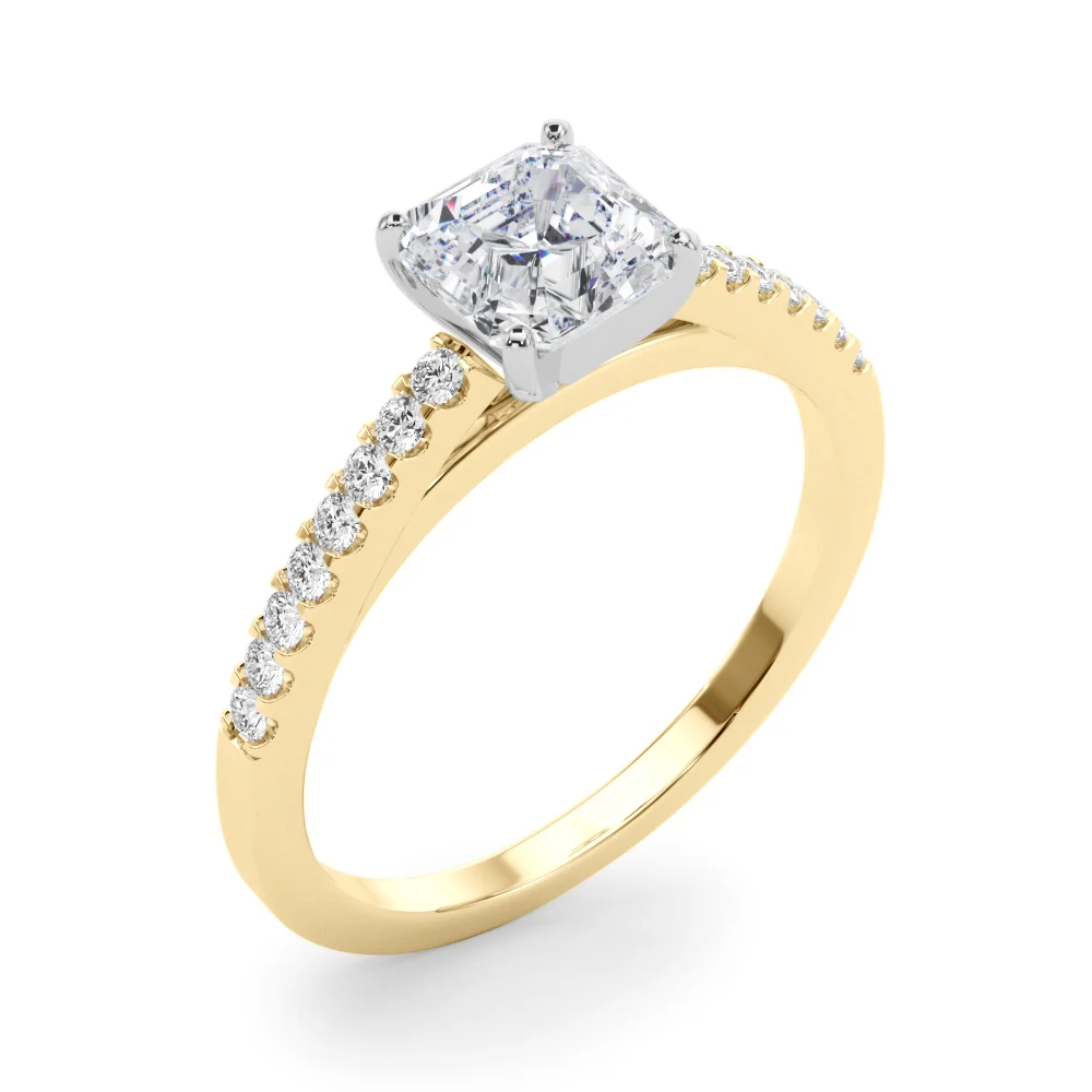 Single Row Cathedral Engagement Ring - Image 71