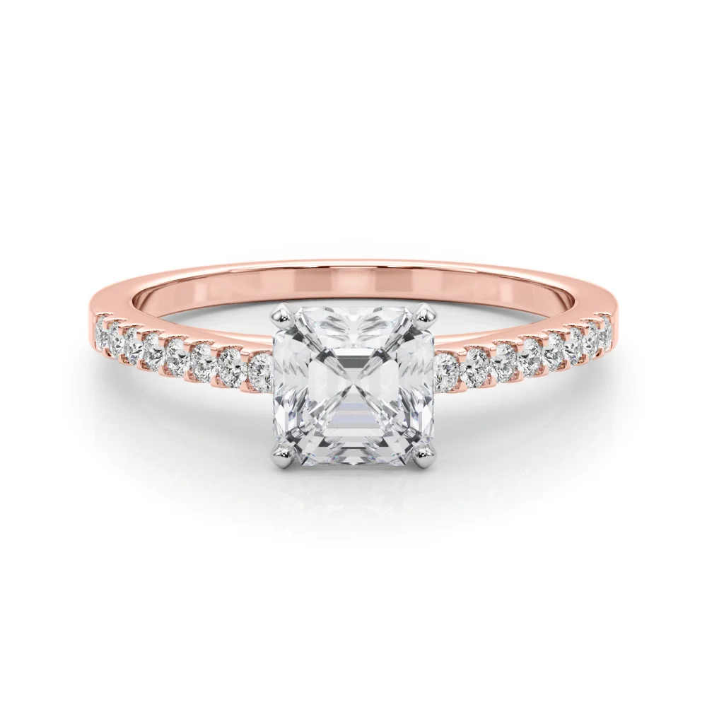 Single Row Cathedral Engagement Ring - Image 101