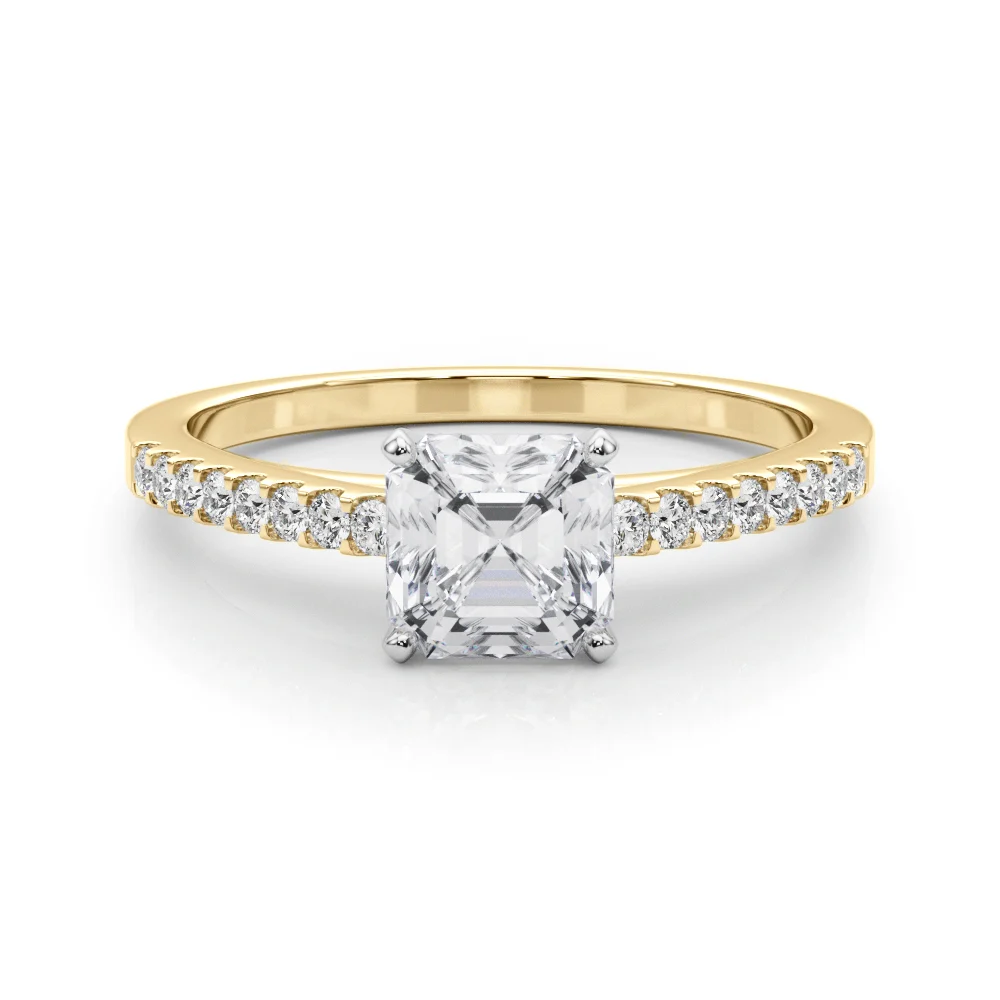 Single Row Cathedral Engagement Ring - Image 61