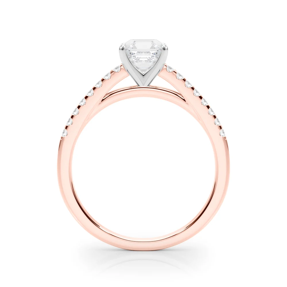 Single Row Cathedral Engagement Ring - Image 91