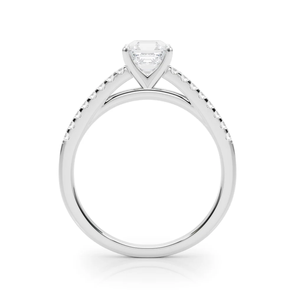 Single Row Cathedral Engagement Ring - Image 11