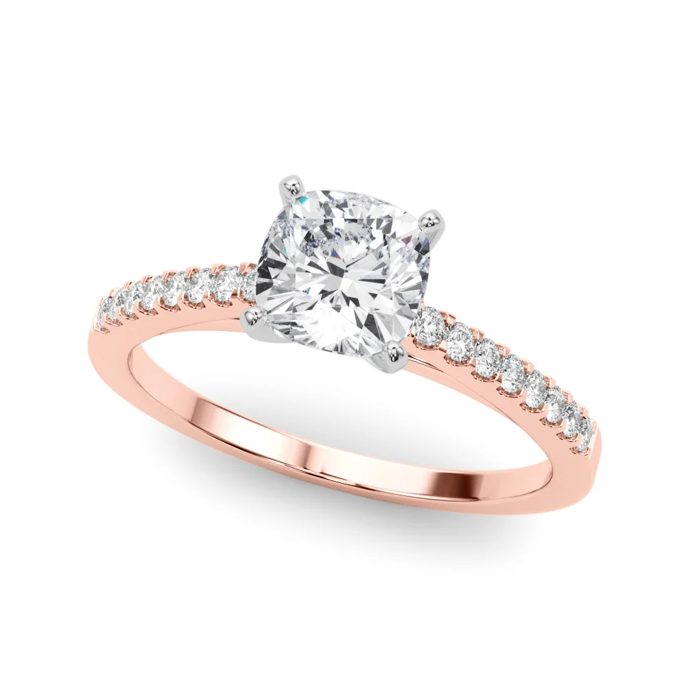 Single Row Cathedral Engagement Ring - Image 82