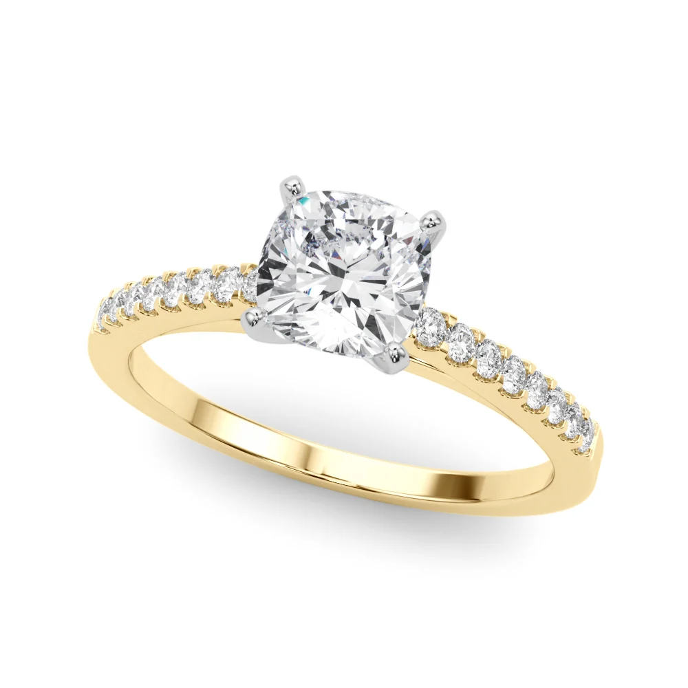 Single Row Cathedral Engagement Ring - Image 42