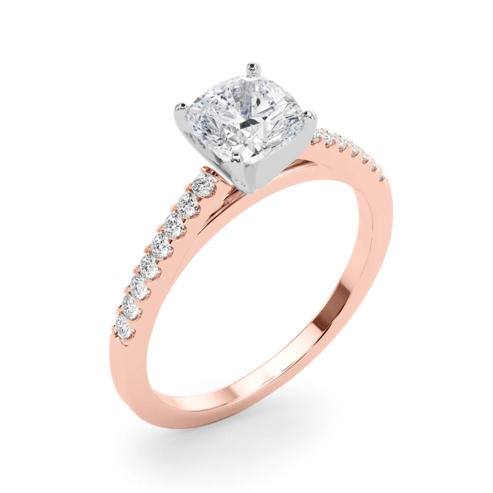 Single Row Cathedral Engagement Ring - Image 112