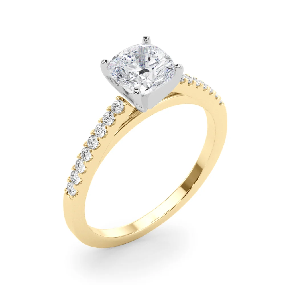 Single Row Cathedral Engagement Ring - Image 72