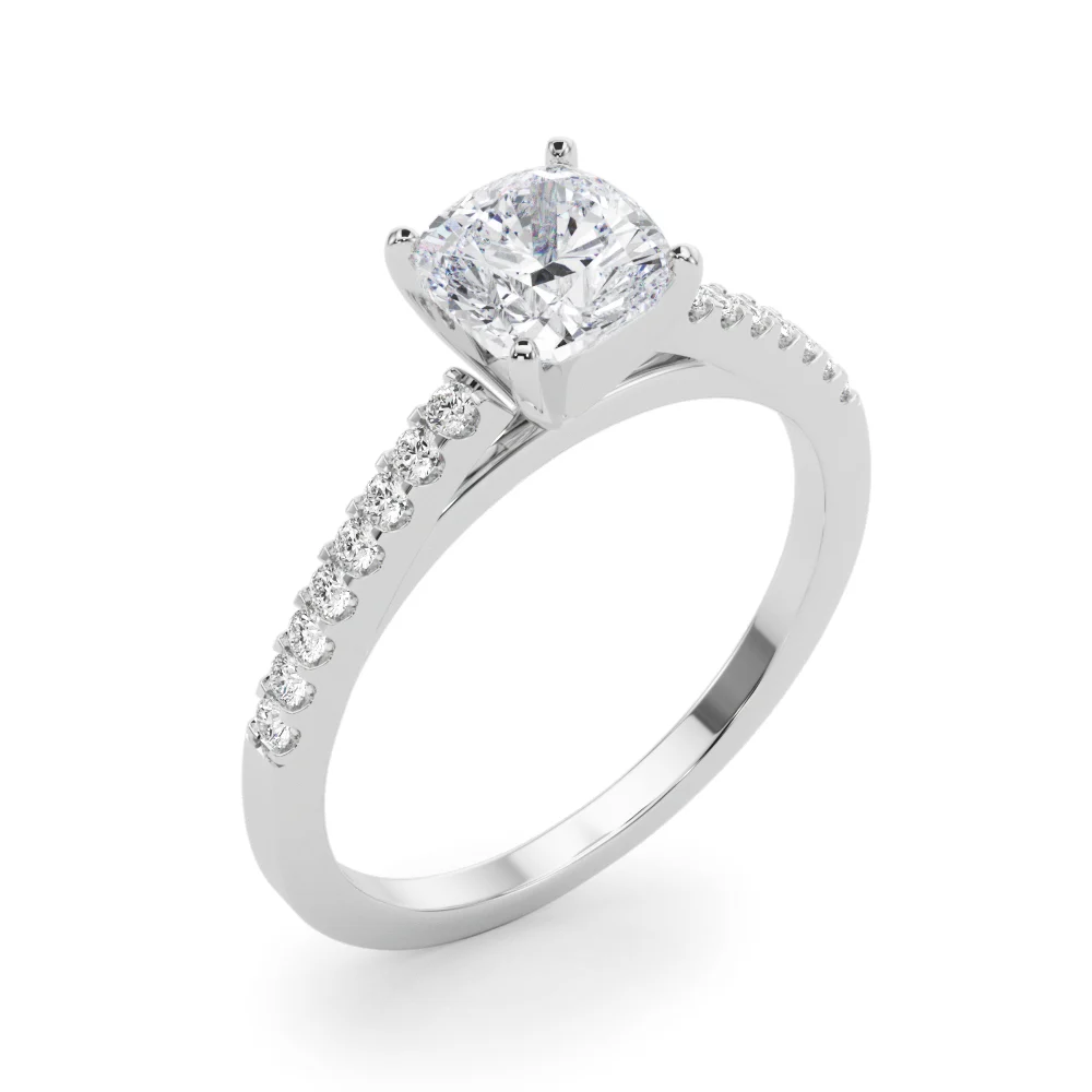Single Row Cathedral Engagement Ring - Image 32