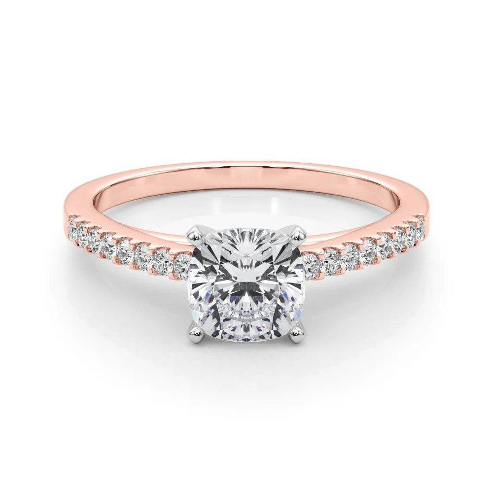 Single Row Cathedral Engagement Ring - Image 102