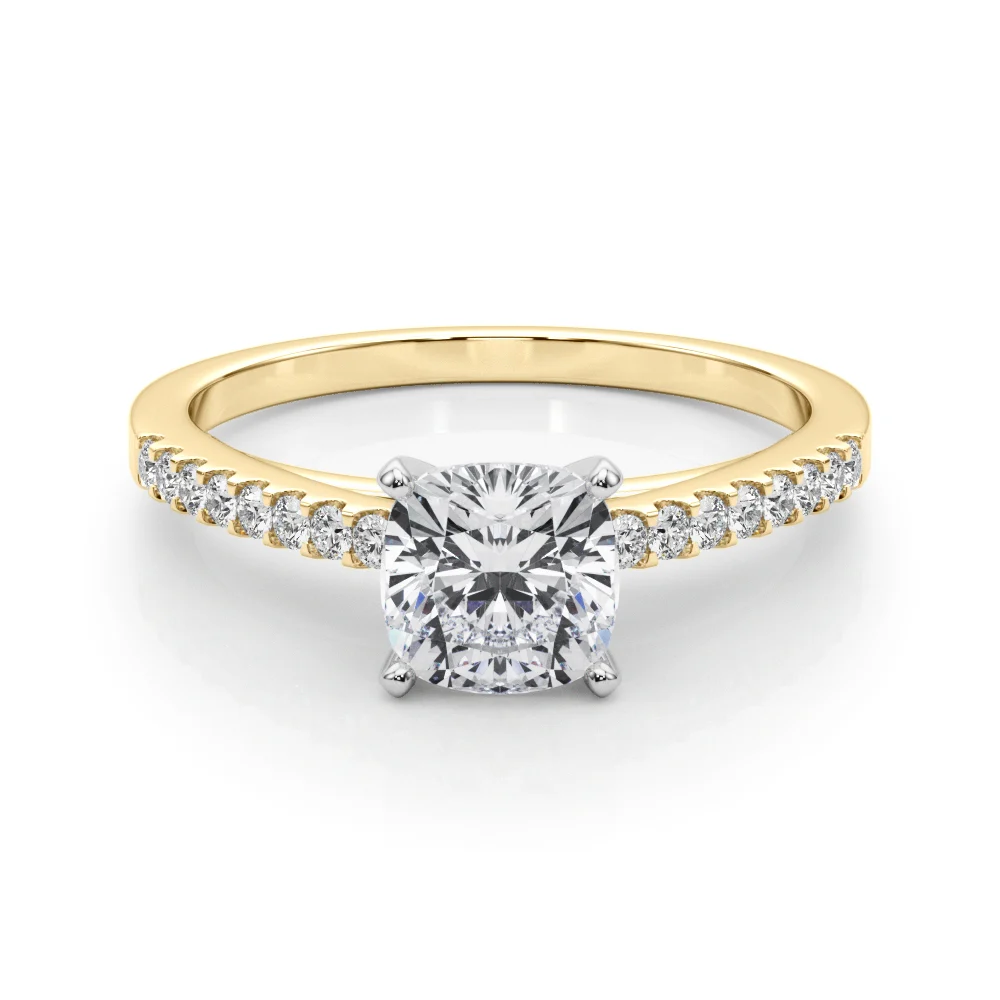 Single Row Cathedral Engagement Ring - Image 62