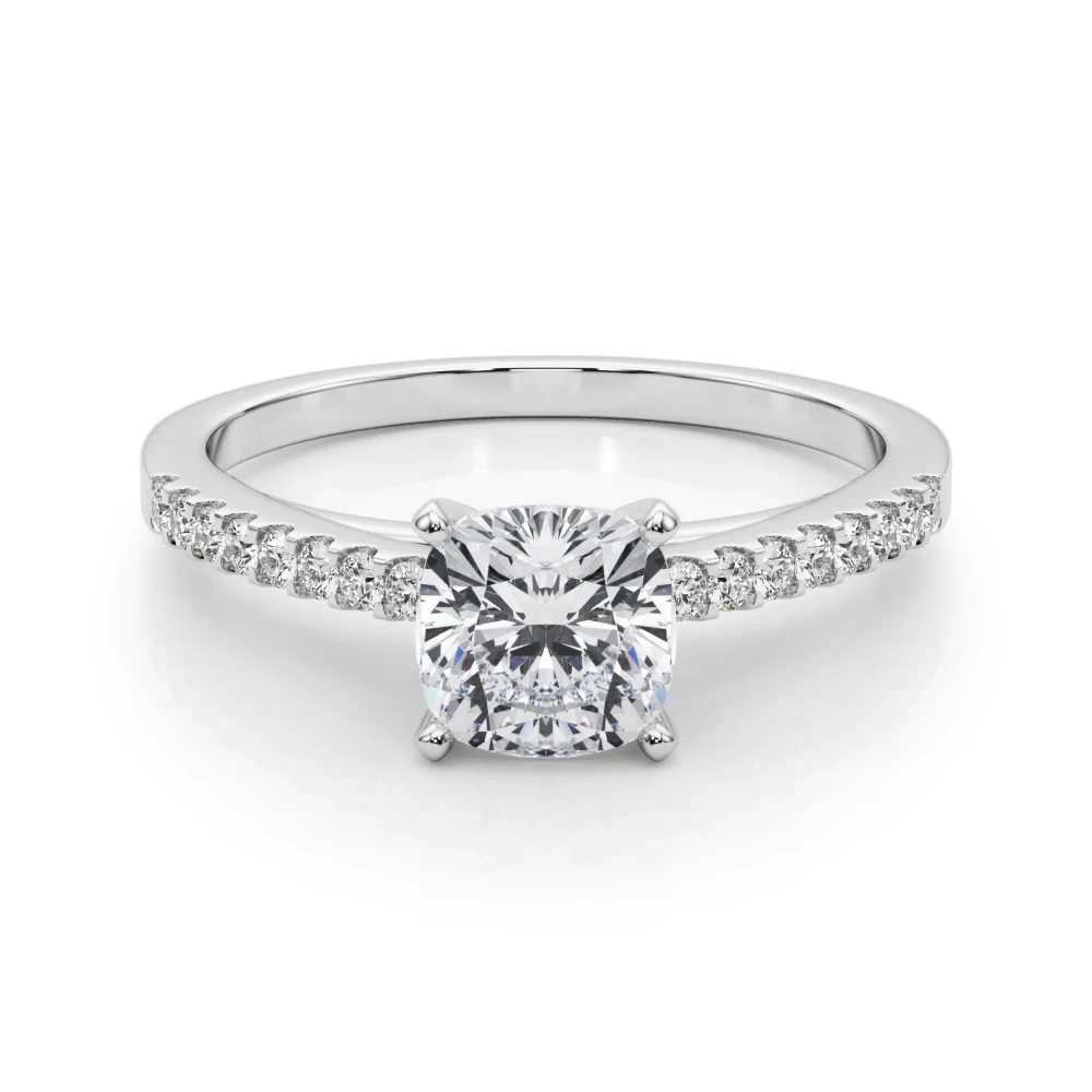 Single Row Cathedral Engagement Ring - Image 22