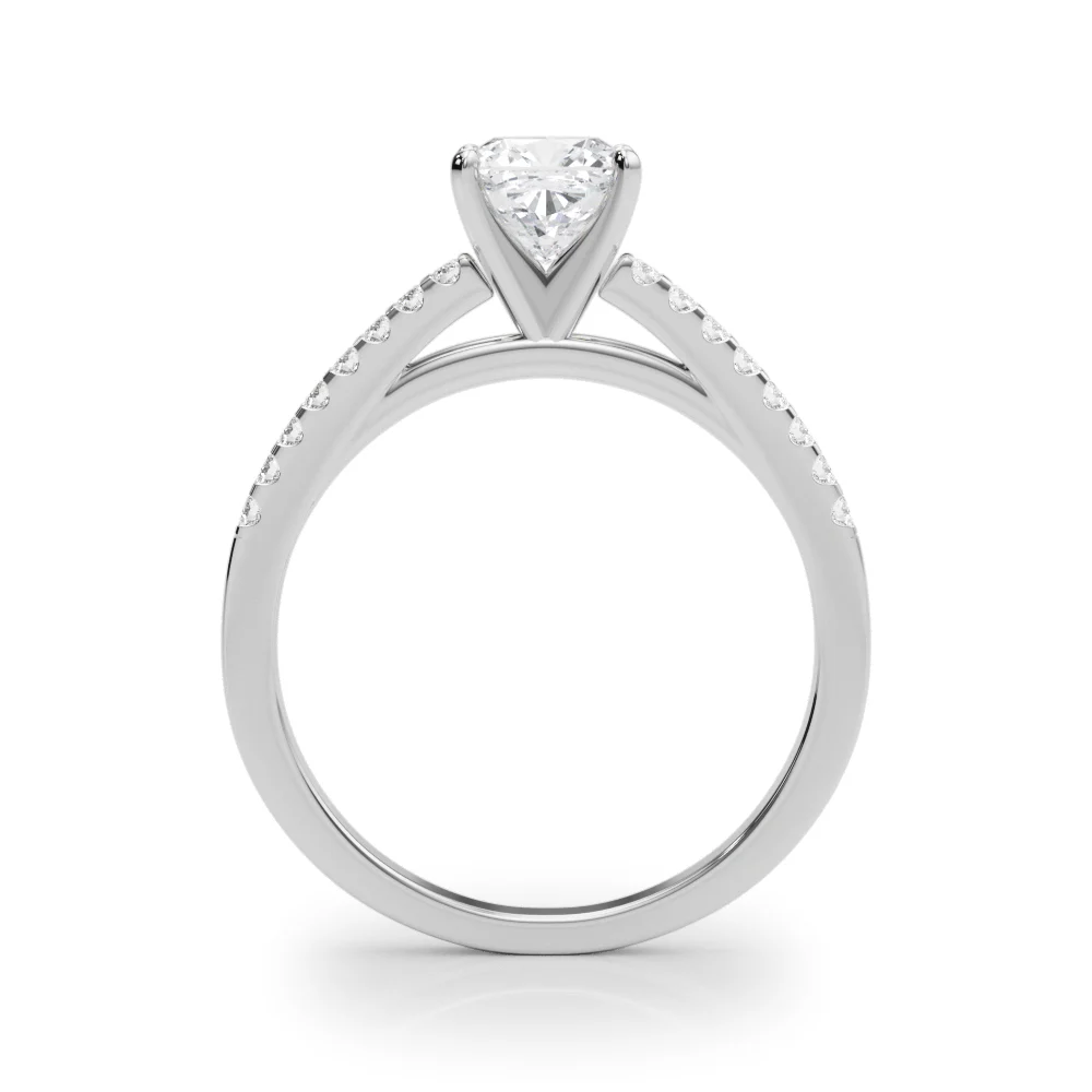 Single Row Cathedral Engagement Ring - Image 12
