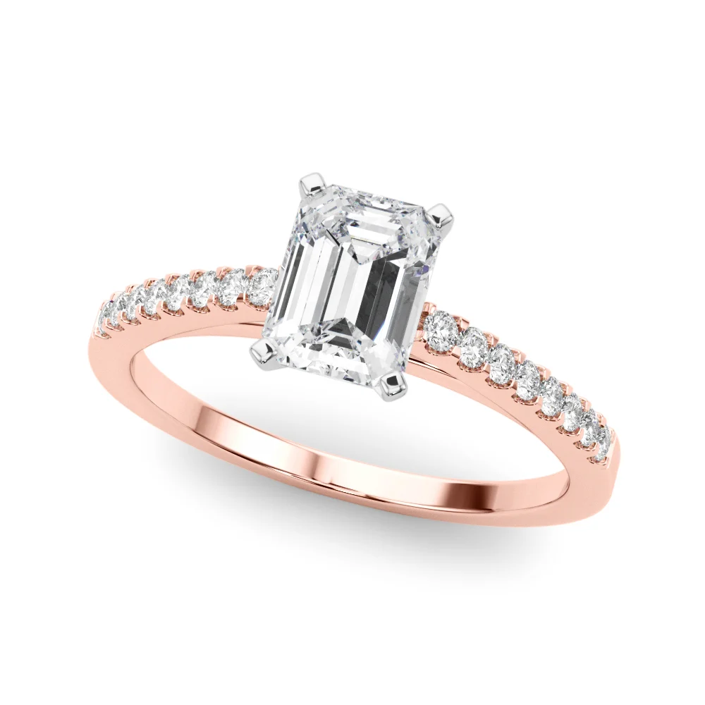 Single Row Cathedral Engagement Ring - Image 83