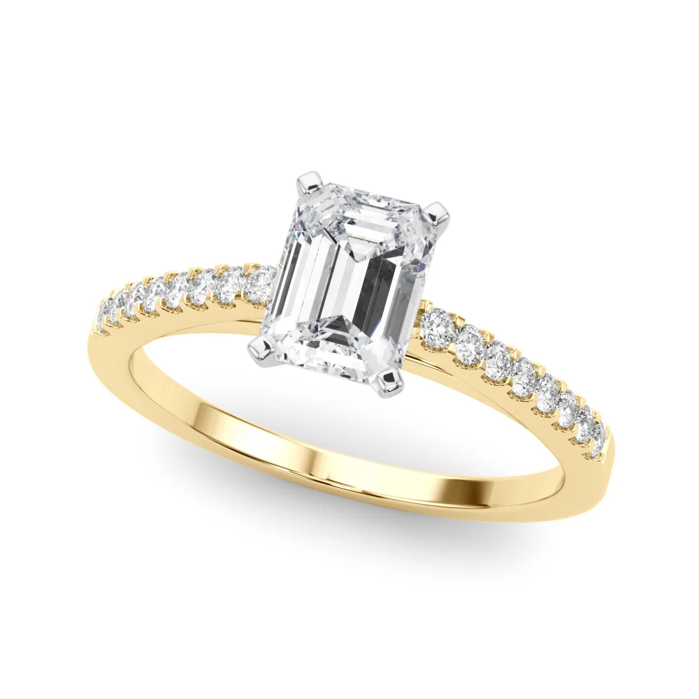 Single Row Cathedral Engagement Ring - Image 43