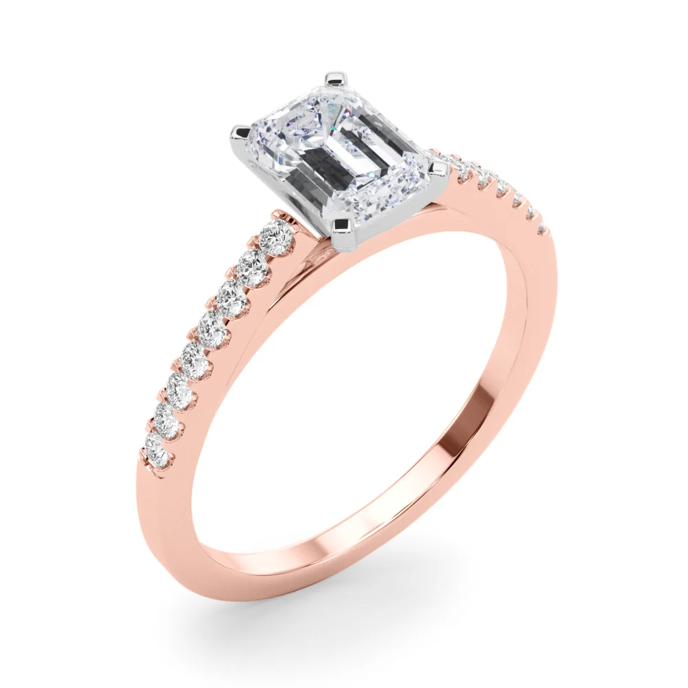 Single Row Cathedral Engagement Ring - Image 113