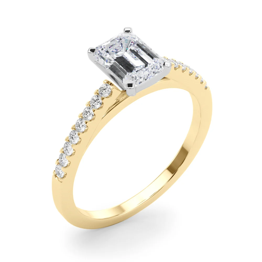 Single Row Cathedral Engagement Ring - Image 73