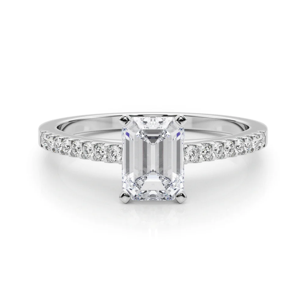 Single Row Cathedral Engagement Ring - Image 23
