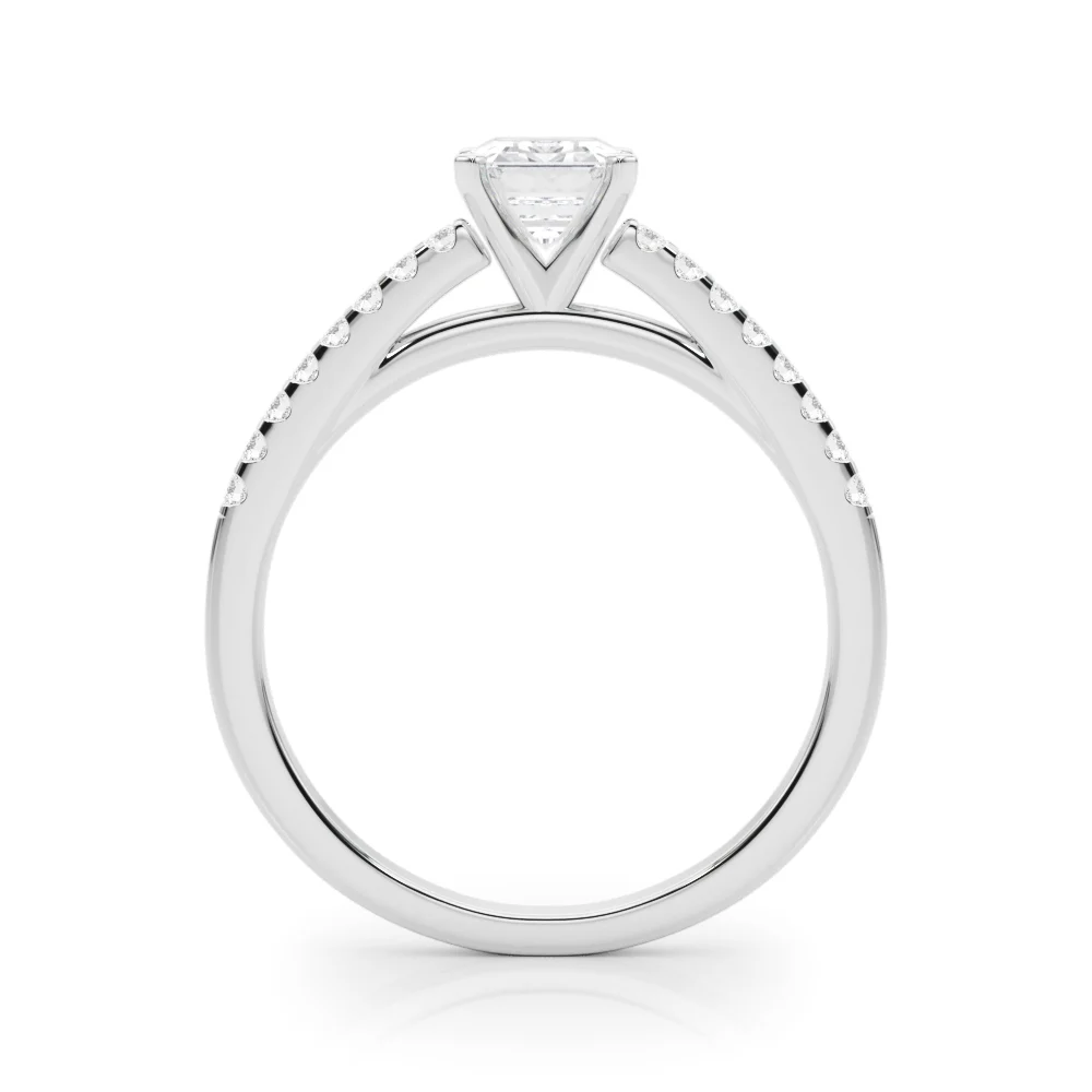 Single Row Cathedral Engagement Ring - Image 13