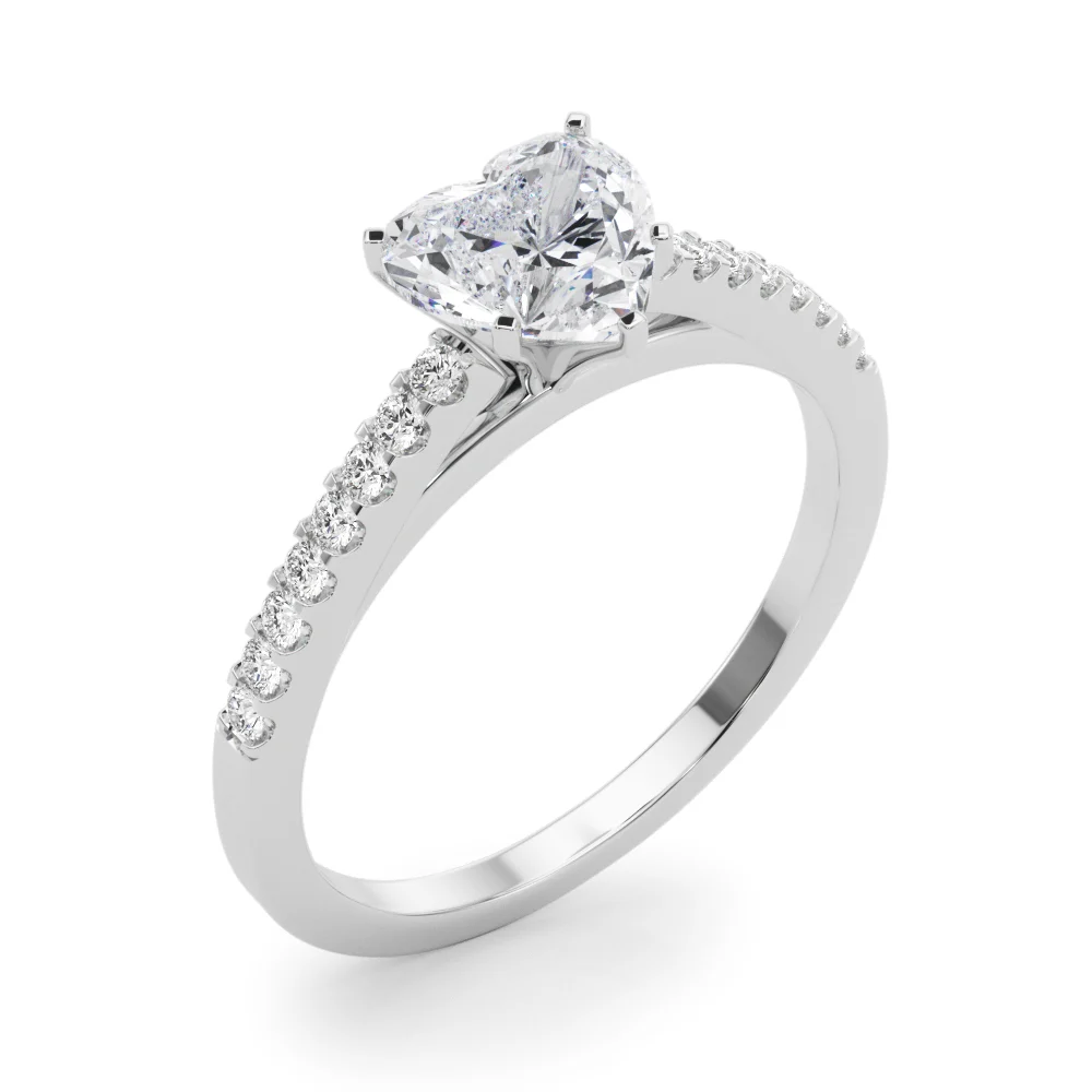 Single Row Cathedral Engagement Ring - Image 34