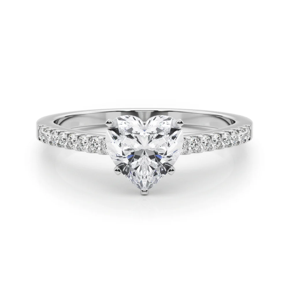 Single Row Cathedral Engagement Ring - Image 24