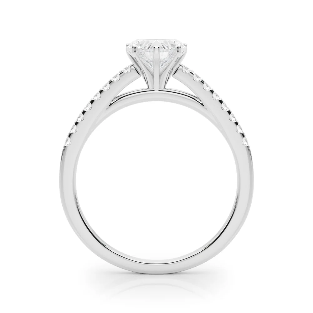 Single Row Cathedral Engagement Ring - Image 14