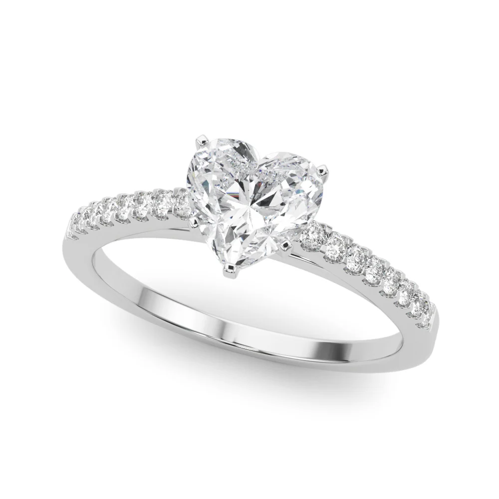 Single Row Cathedral Engagement Ring - Image 4