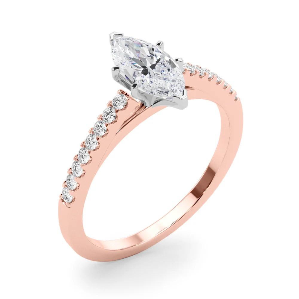 Single Row Cathedral Engagement Ring - Image 115