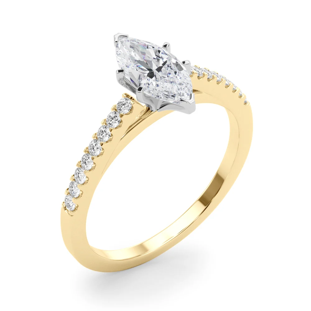 Single Row Cathedral Engagement Ring - Image 75