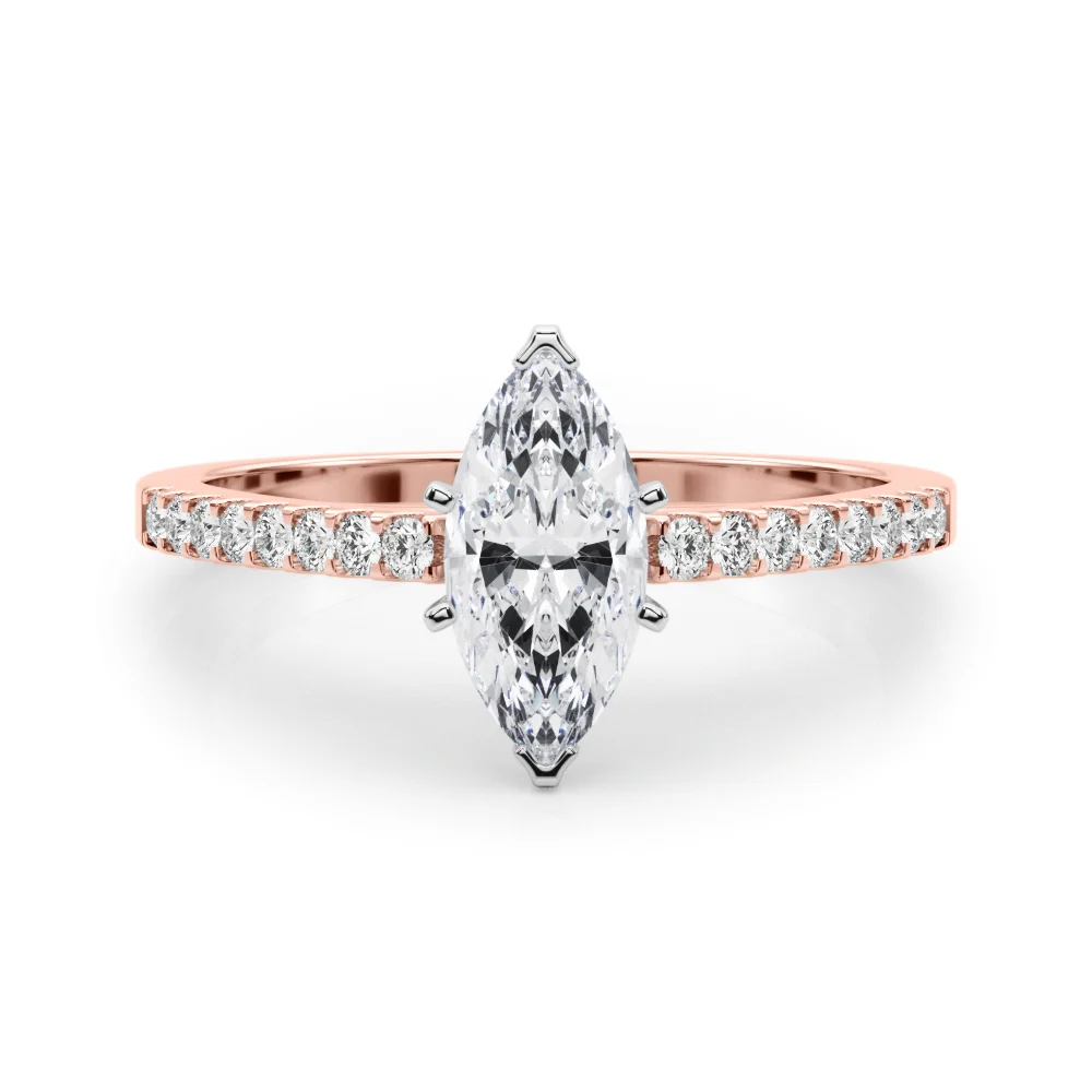 Single Row Cathedral Engagement Ring - Image 105
