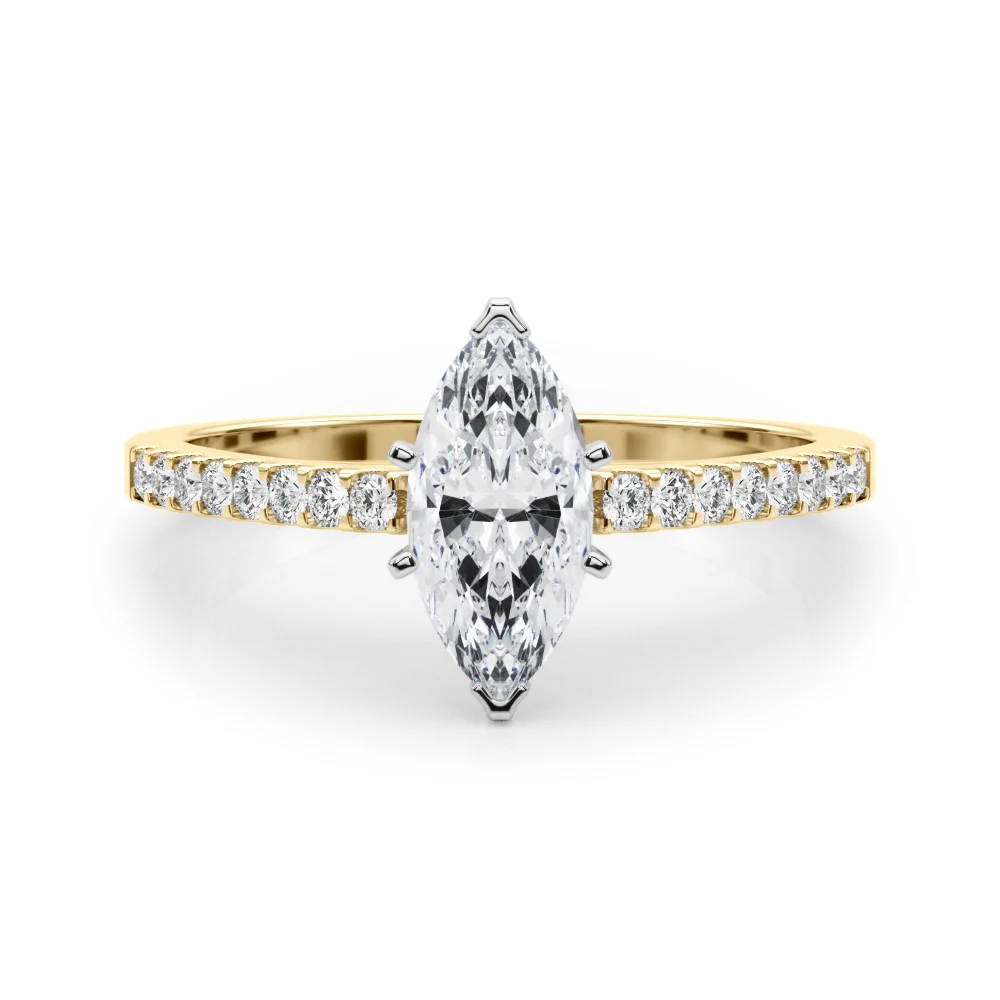 Single Row Cathedral Engagement Ring - Image 65